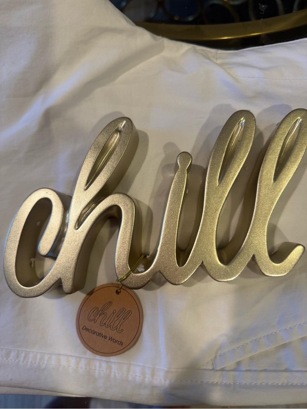 Chill Decorative Wall Accent - Metallic Gold